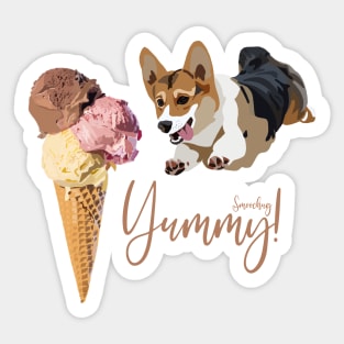 Ice Cream Dog Foodies Sticker